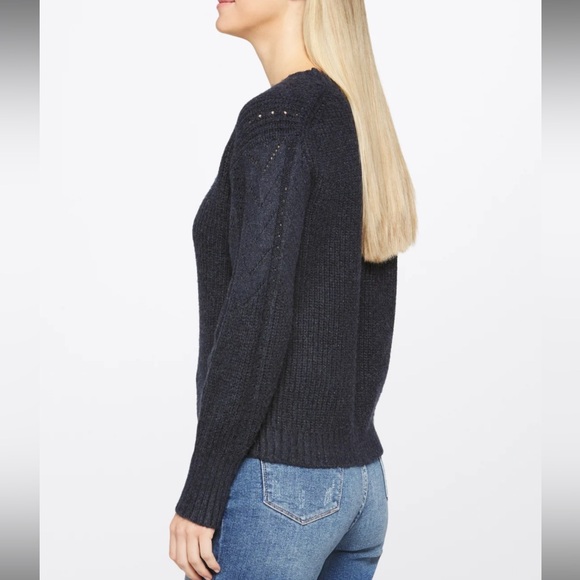 Navy blue V-neck cardigan - Picture 6 of 8